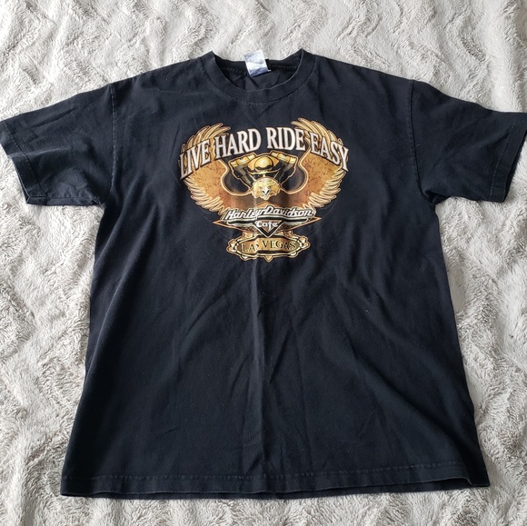 Harley Davidson Cafe live hard rise easy tee - Picture 1 of 4